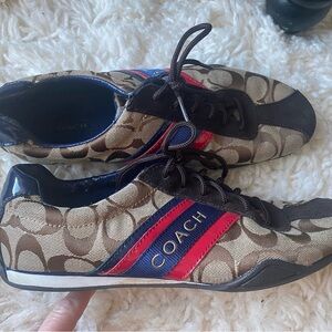 Coach Signature Sneakers - Brown and Blue